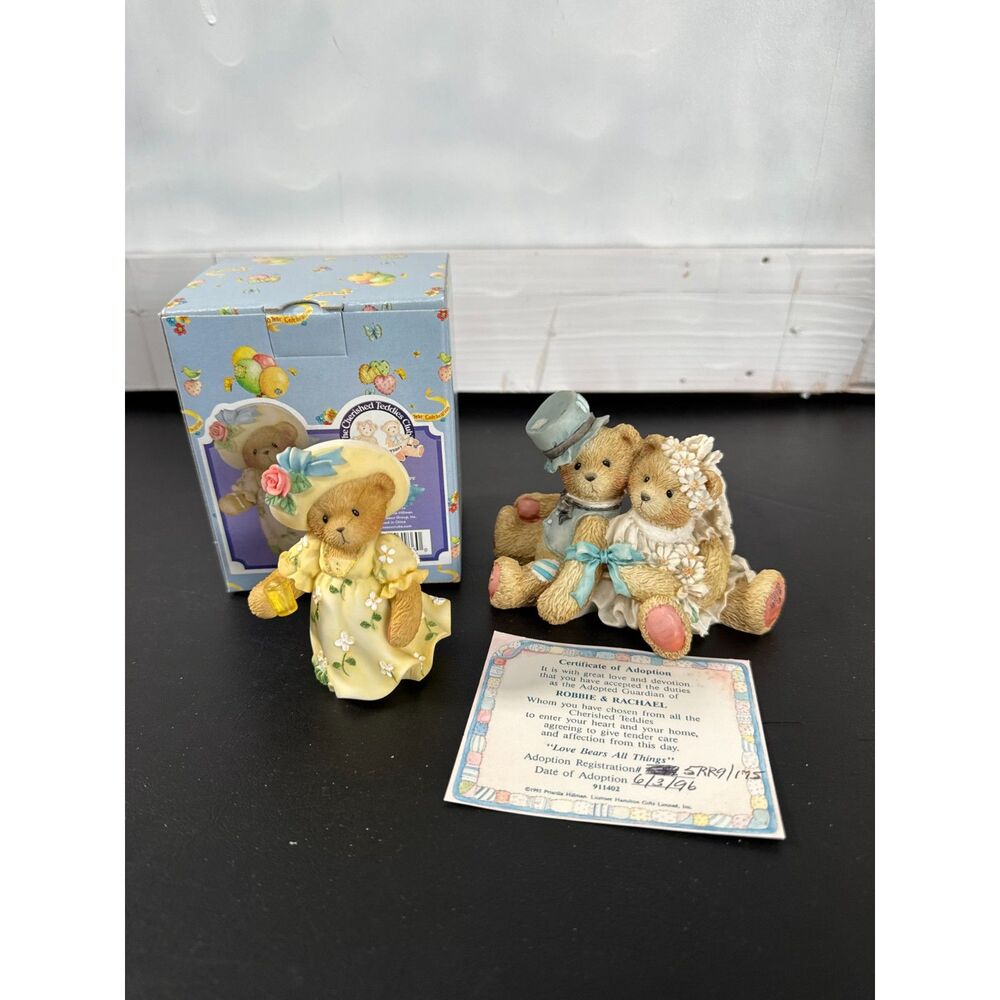 2 Cherished Teddies Robbie & Rachael #911402 & 2004 Club Exclusive #117299